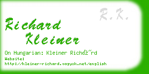 richard kleiner business card